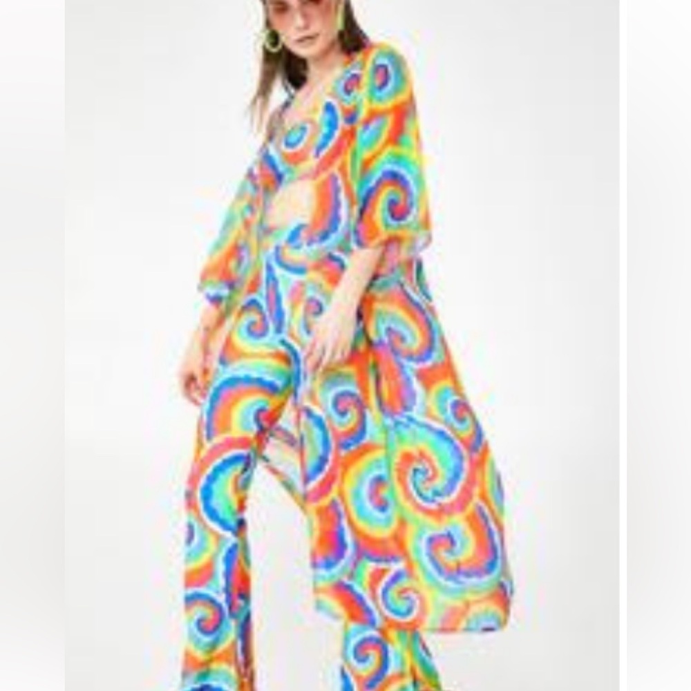 Dolls Kill Tie Dye Kimono